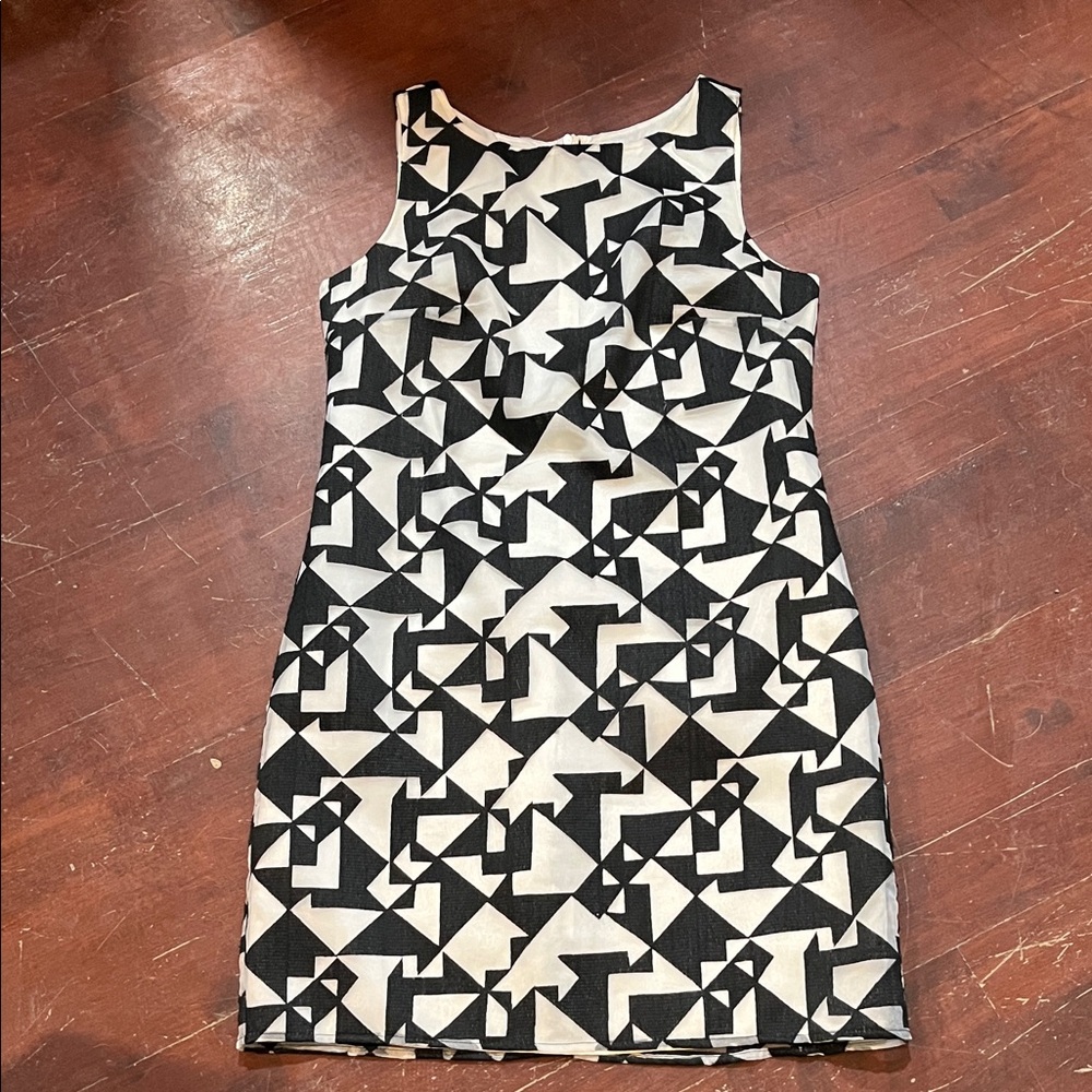 Bailey 44 Geometric Black and Cream Mini Dress